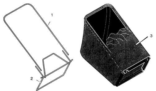 Bag Assembly Diagram and Parts List for 20705X6A 1997 Briggs and Stratton Lawn Mower